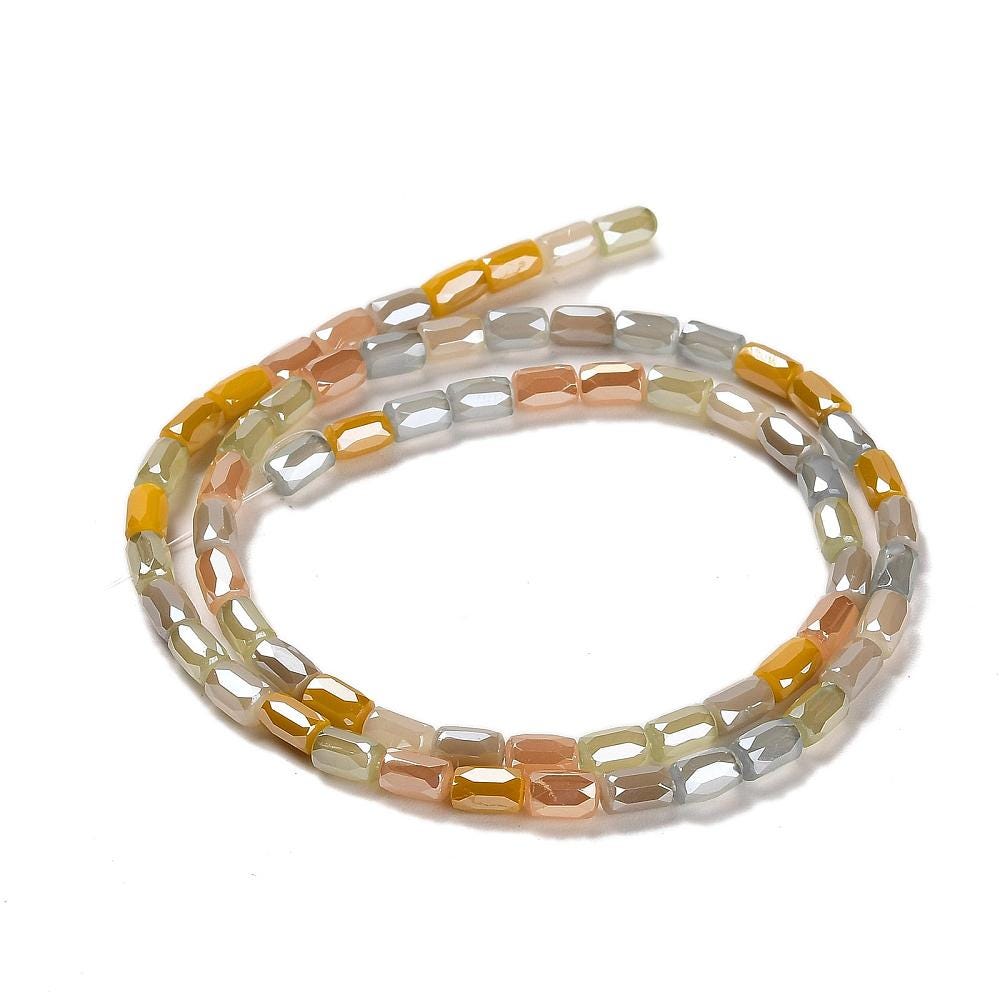Tube Beads - Chinese Glass - Bulk Glass Beads - 6x4mm - 20" Strand - (352)