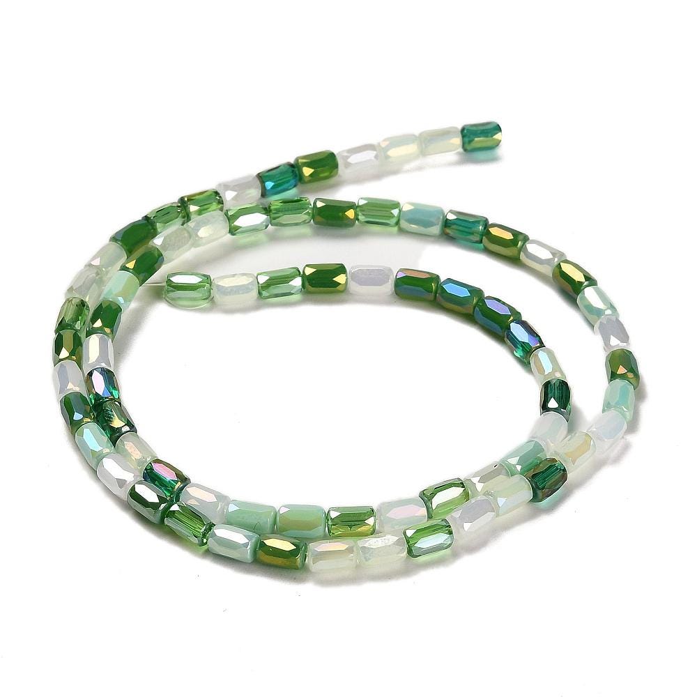 Tube Beads - Chinese Glass - Bulk Glass Beads - 6x4mm - 20" Strand - (1777)