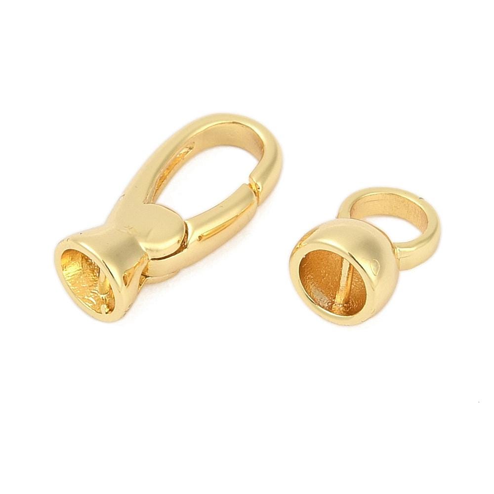 Metal Clasps - Trigerless Clasp - Gold Clasp - Cord Ends - 2pcs - 25x12mm