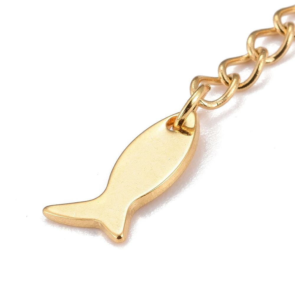 Chain Extenders - Gold Chain - Chain Extender Gold - 10pc - 60mm - (1253)