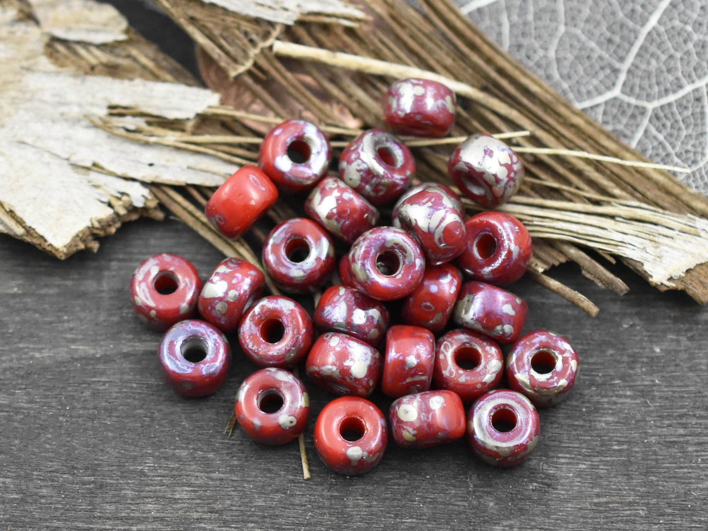 20g Opaque Red Rembrandt 2/0 Matubo Beads