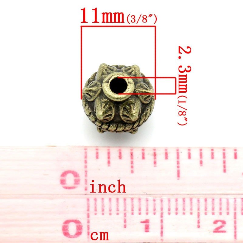 *30* 11x10mm Antique Bronze Drum Beads