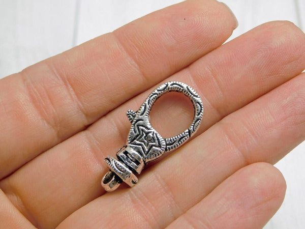 *4* 30x13mm Antique Silver Swivel Lobster Clasps
