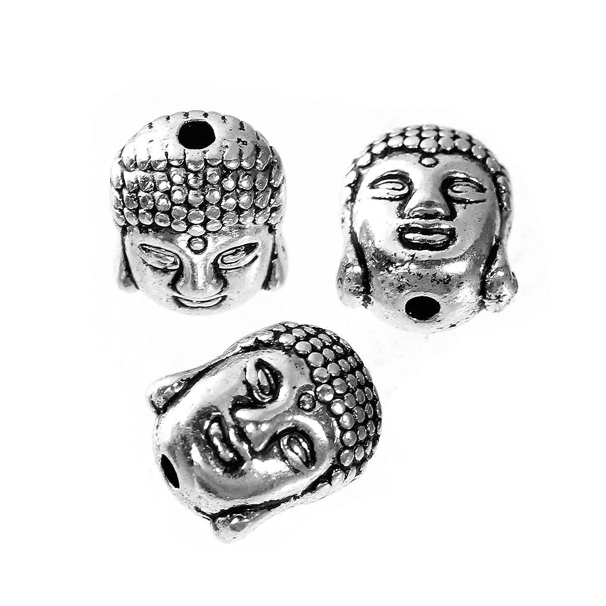 *20*11x9mm Antique Silver Buddha Head Beads