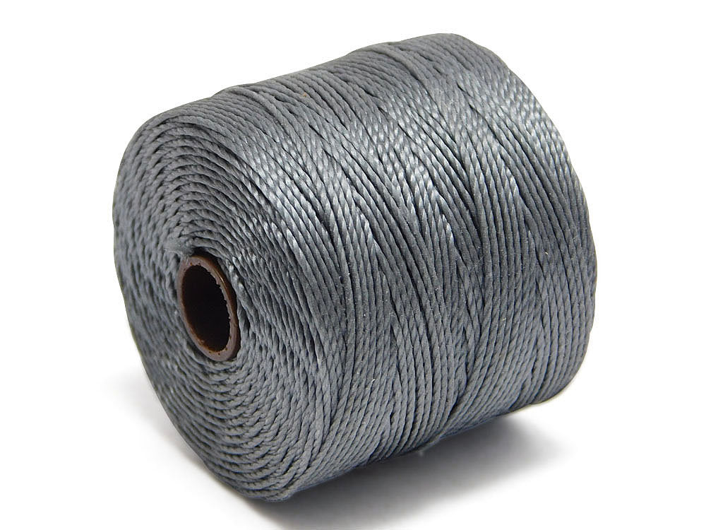 S-Lon Bead Cord - Superlon Bead Cord - Knotting Cord - Macrame Cord - 77 Yard Spool - TEX210 - Grey (B262)