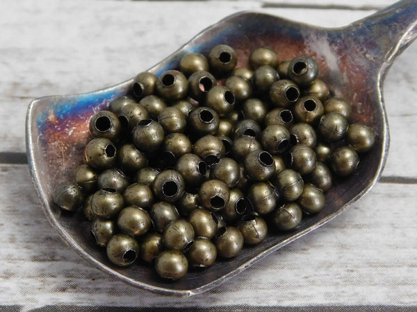 3mm Iron Round Spacer Beads -- Choose Your Color