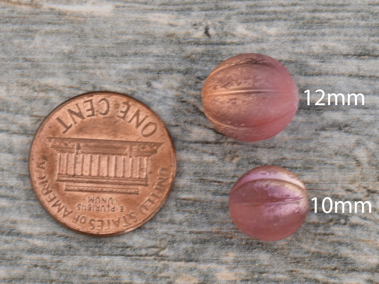 Melon Beads - Czech Glass Beads - Round Beads - Picasso Beads - Bohemian Beads - Choose from 10mm or 12mm