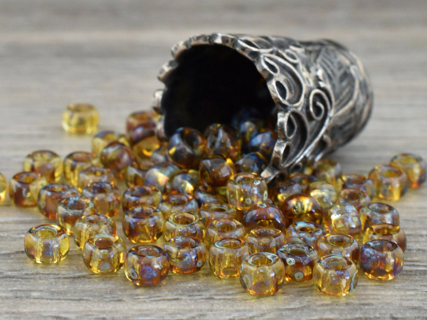 Picasso Seed Beads - Side 6 Seed Beads - Size 8 Seed Beads - Miyuki 4501 - Choose from 8/0 or 6/0 - 15 grams