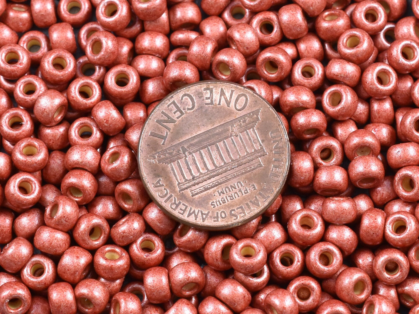 Size 6 Seed Beads - Miyuki 6-4208F - Size 6 Beads - Size 6/0 - Matte Berry DuraCoat - 15 grams (978)