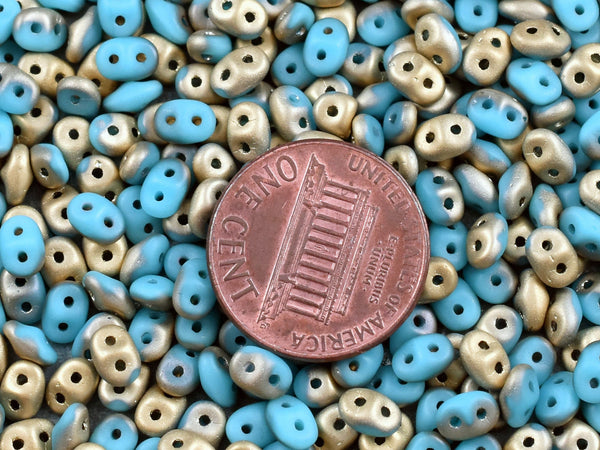 Super Duo Beads - 2 Hole Beads - Twin Beads - Seed Beads - Superduo Beads - 2.5 x 5mm - 10 grams (655)