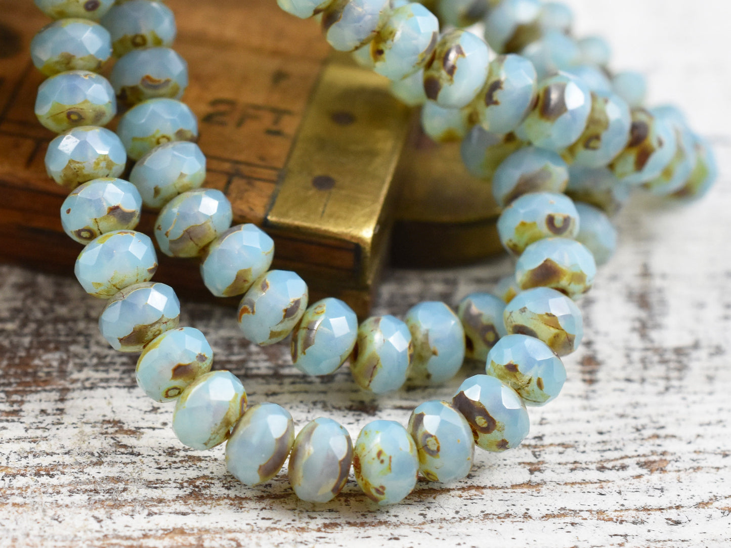 Picasso Beads - Czech Glass Beads - 3x5 Rondelle - Rondelle Beads - Small Rondelle Beads - 3x5mm - 30pcs (2005)