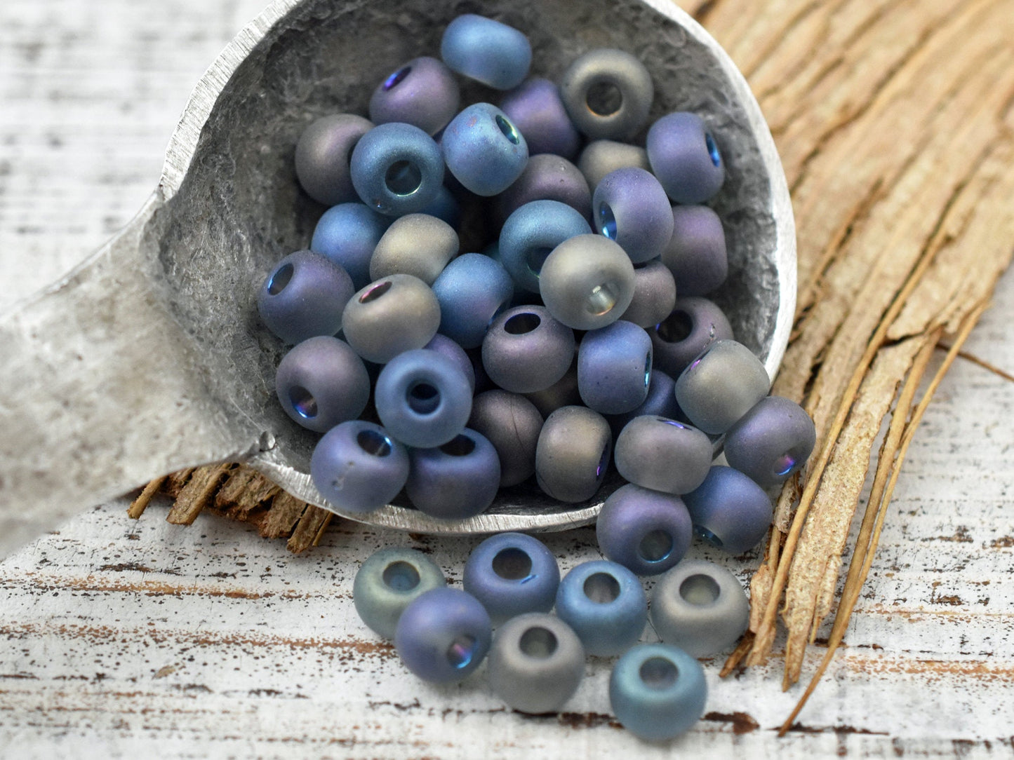 Czech Glass Beads - Seed Beads - Size 2 Beads - 2/0 Beads - Large Hole Beads - 6x4mm - 15 grams (5827)