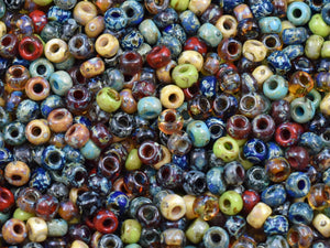Picasso Seed Beads - 6/0 Seed Beads - Seed Bead Mix - Miyuki Beads - Mixed Seed Beads - 15 grams (B105)