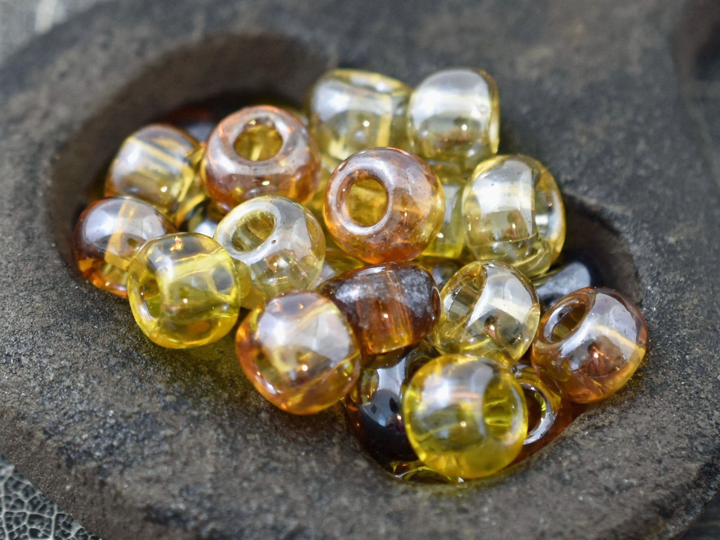 Seed Beads - Size 2 Beads - Czech Glass Beads - 2/0 Beads - 6x4mm - 15 grams (1243)