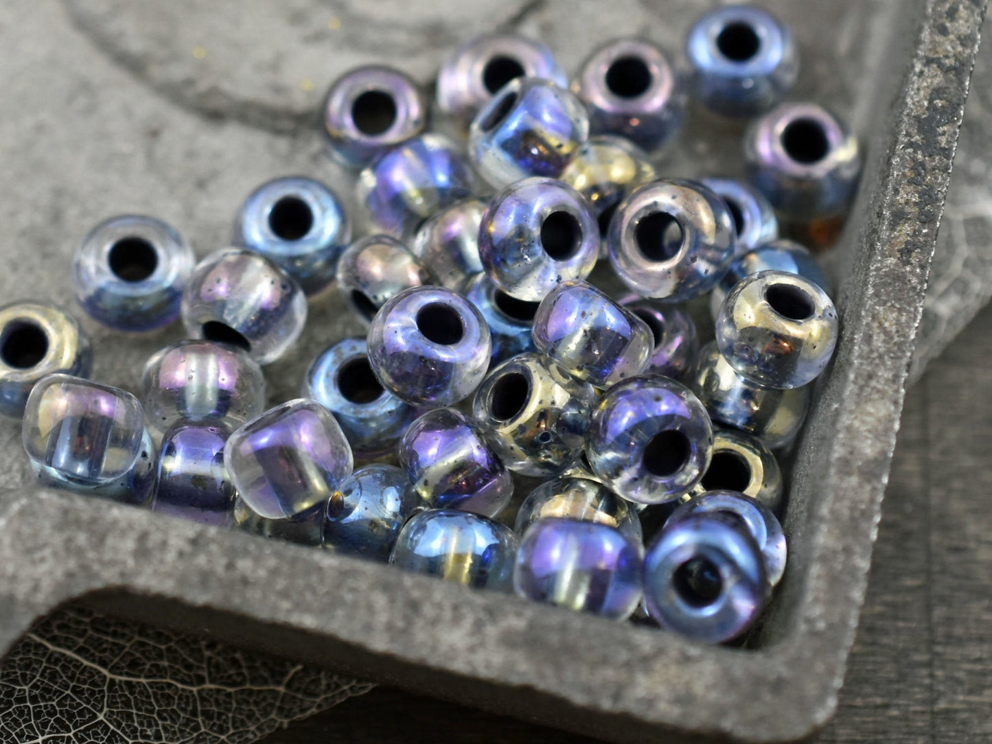 Seed Beads - Size 2 Beads - Czech Glass Beads - 2/0 Beads - 6x4mm - 15 grams (B692)