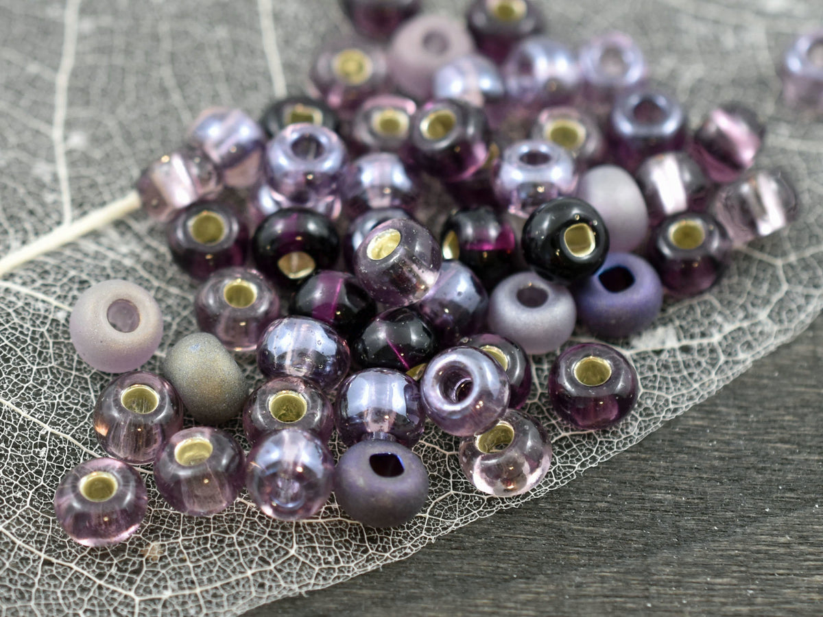 50G Mixed Purple Czech 2/0 Seed Beads – The Bead Obsession
