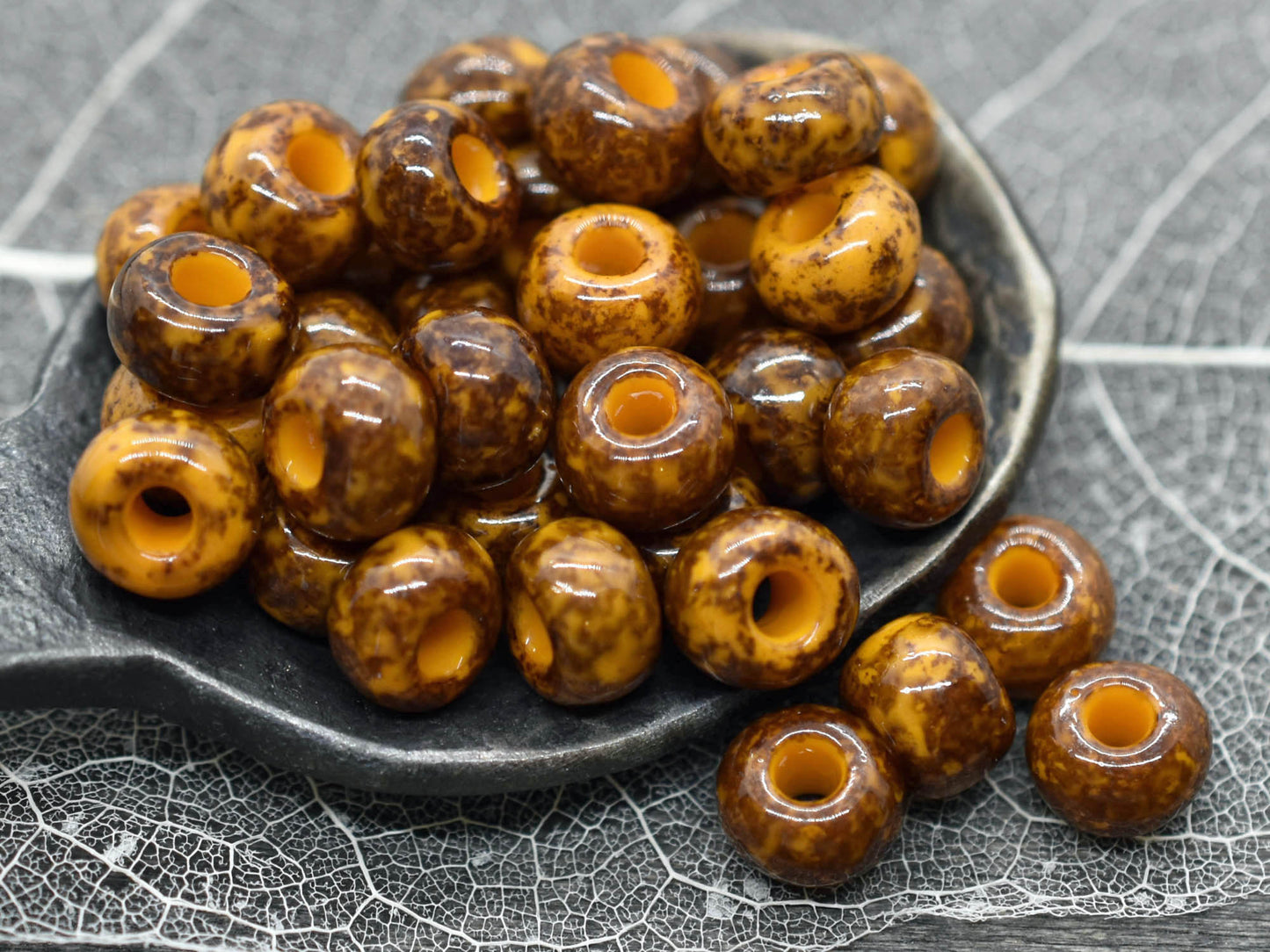 Picasso Seed Beads - Large Seed Beads - Czech Glass Beads - 32/0 Seed Beads - Approx 45 Beads - 20 grams (4717)