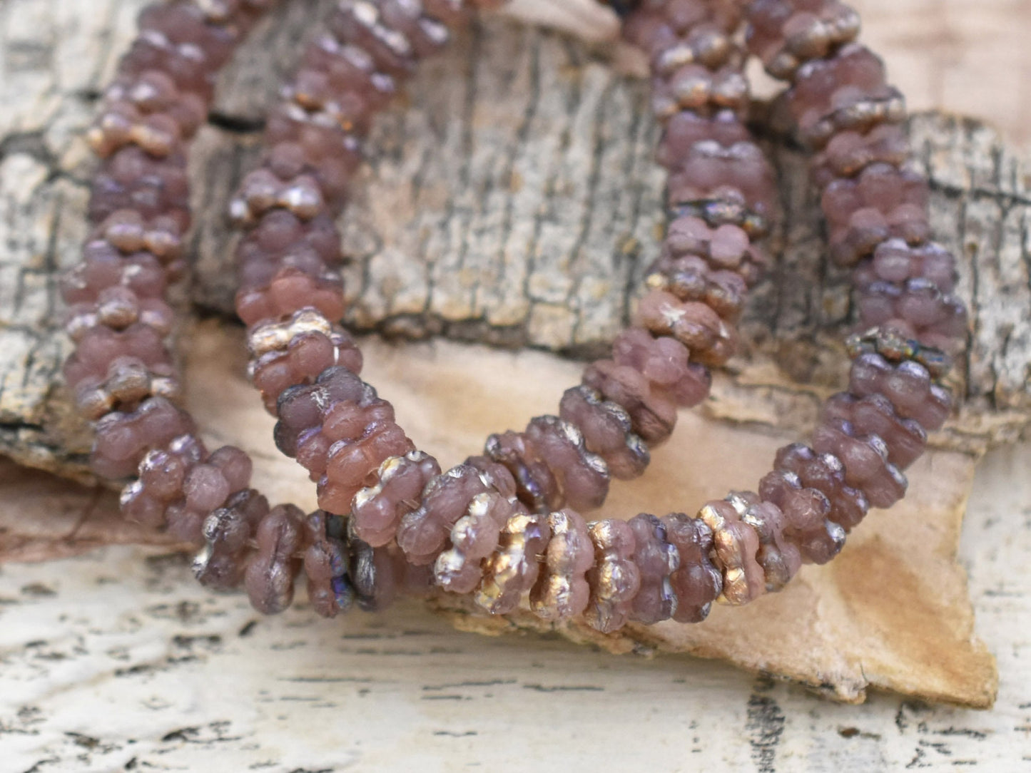 Czech Glass Beads - Daisy Spacers - Daisy Beads - Flower Beads - Forget Me Not Beads - Spacer Beads - 5mm - 50pcs - (3434)