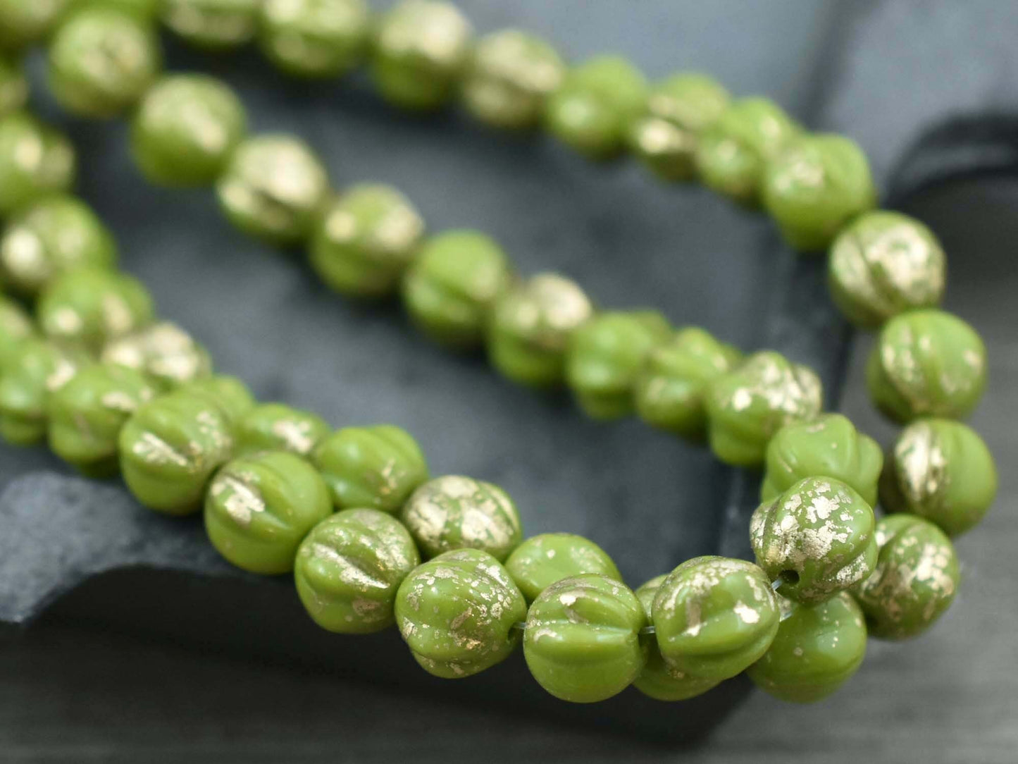 Czech Glass Beads - Melon Beads - Round Beads - Picasso Beads - 6mm - 25pcs (383)