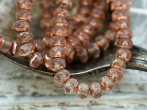 Czech Glass Beads - Rondelle Beads - Fire Polished Beads - Donut Beads - 3x5mm - 30pcs (6009)