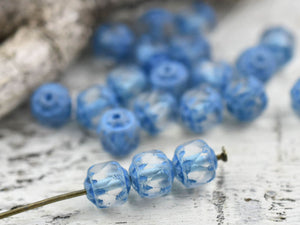 Czech Glass Beads - Picasso Beads - Cathedral Beads - Fire Polish Beads - Choose from 6mm or 8mm