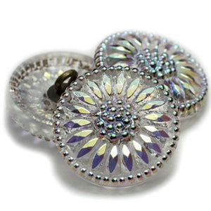 Czech Glass Buttons - Shank Buttons - Artisan Button - Handmade Button - 18mm (247) 1pcs