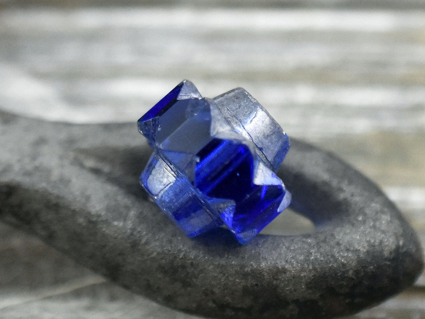 Picasso Beads - Czech Glass Beads - Chunky Beads - Crown Beads - New Czech Beads - Large Glass Beads - 13x15mm - 4pcs - (A435)