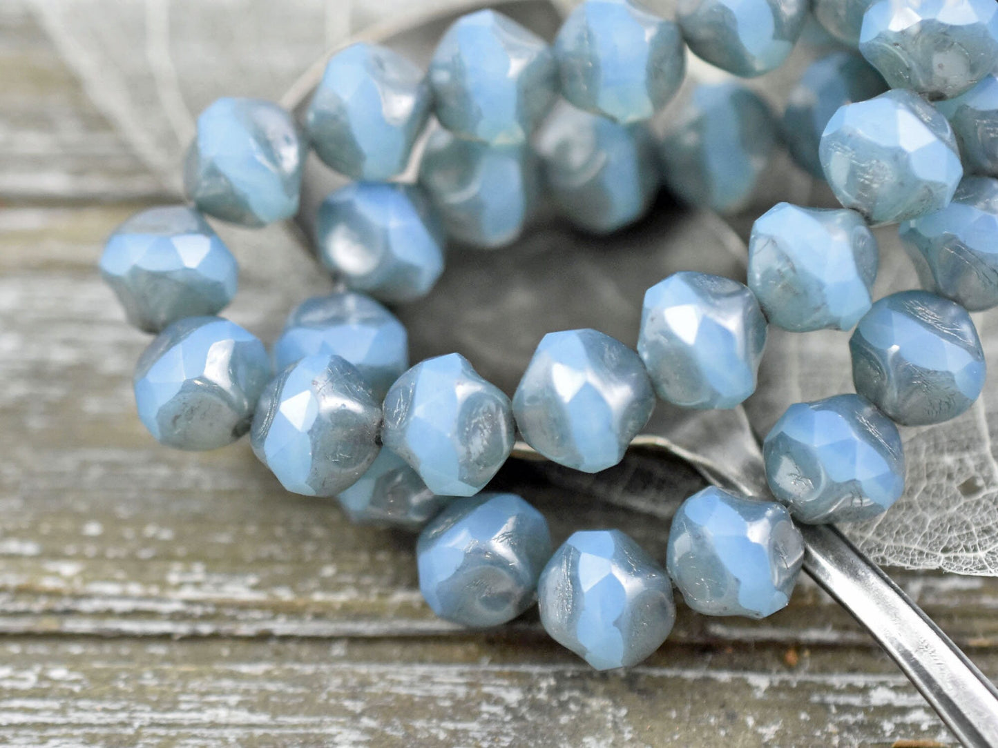 Czech Glass Beads - Picasso Beads - Central Cut Beads - Round Beads - Central Cut - Czech Beads - 8mm - (4058)