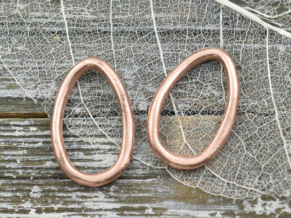 *10* 22x14mm Hammered Oval Links -- Choose Your Color