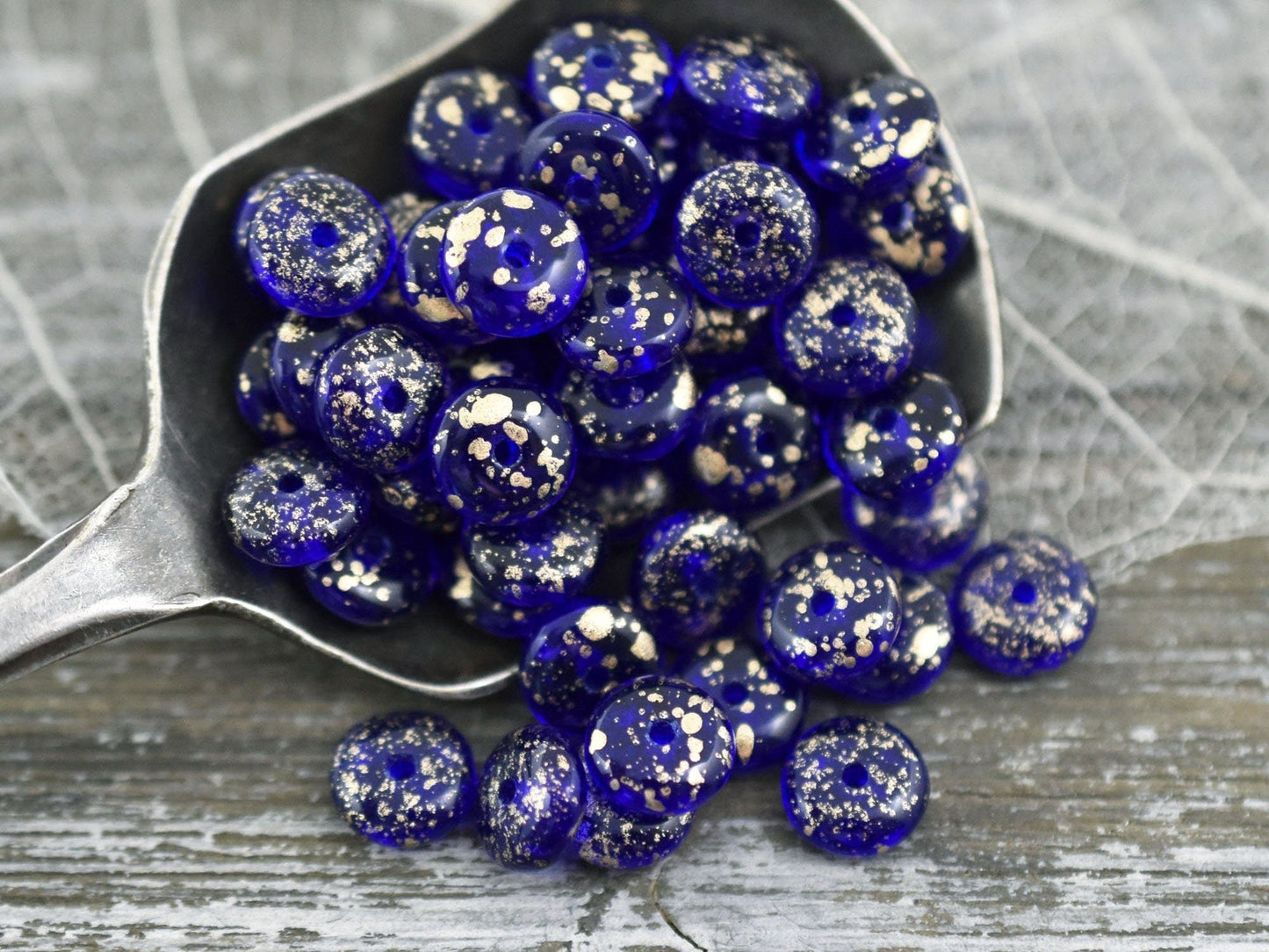 Glass Spacer Bead - Picasso Beads - Czech Glass Beads - Rondelle Beads - 6x2mm - 50pcs - (4205)