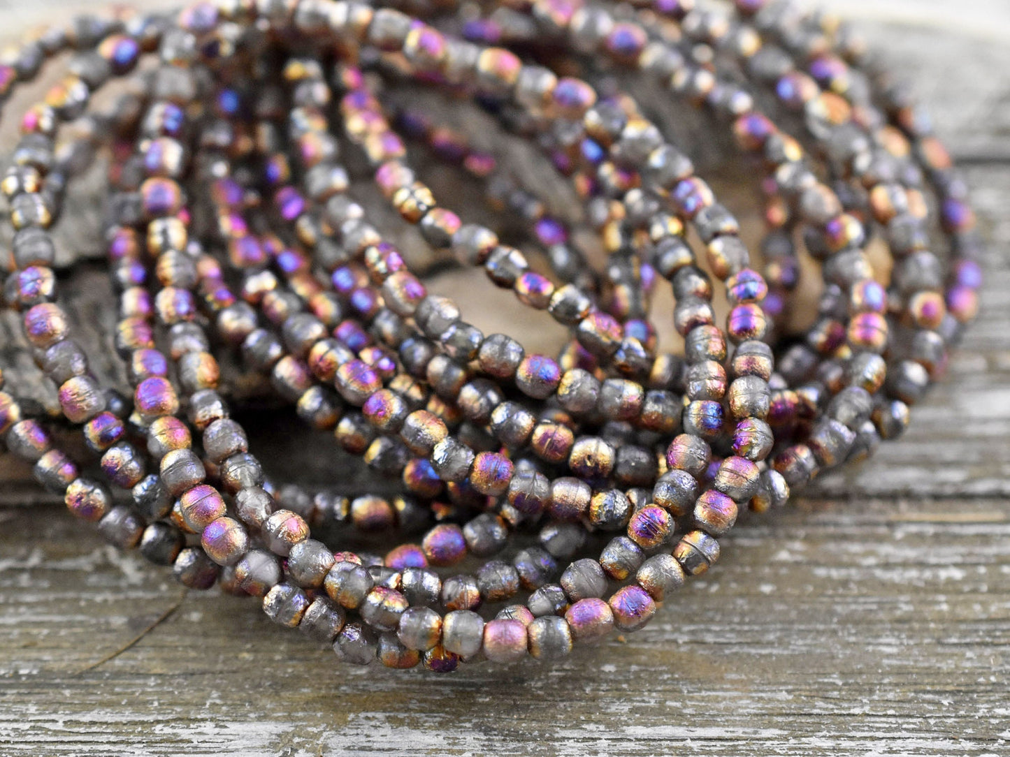 Czech Glass Beads - Round Beads - 3mm Beads - 3mm Druks - Druk Beads - Small Beads - 50pcs - (4581)