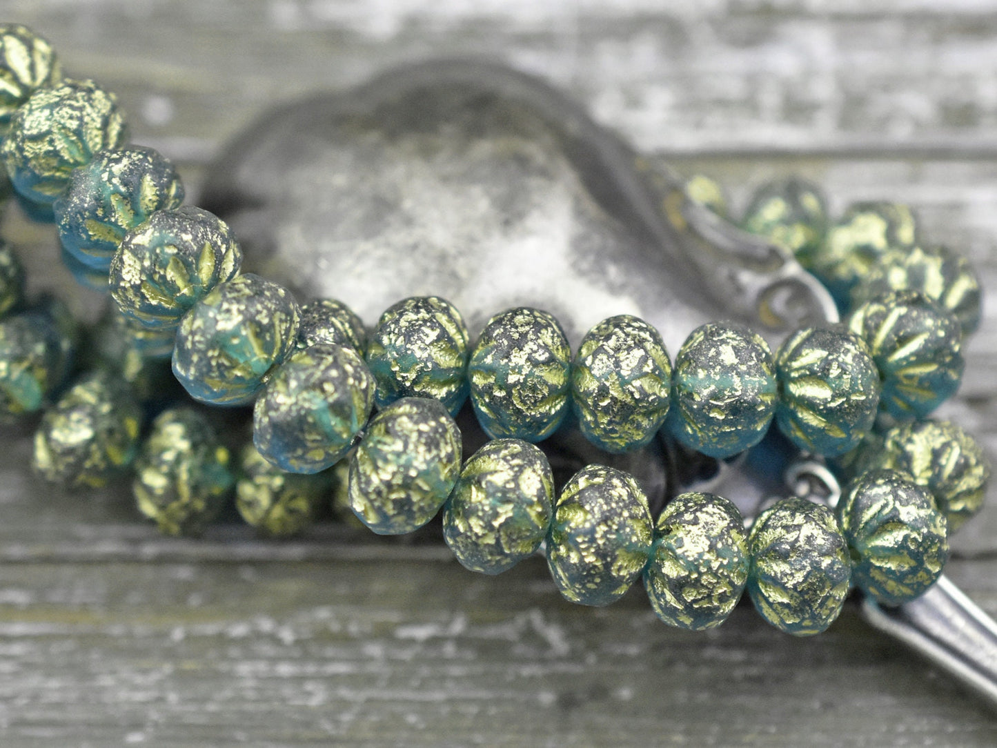 Czech Glass Beads - Picasso Beads - Rondelle Beads - Czech Glass Rondelle - Firepolish Beads - 6x9mm - 10pcs - (5514)