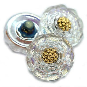Czech Glass Buttons - Shank Buttons - Artisan Button - Handmade Button - 13mm (3873) 1pcs