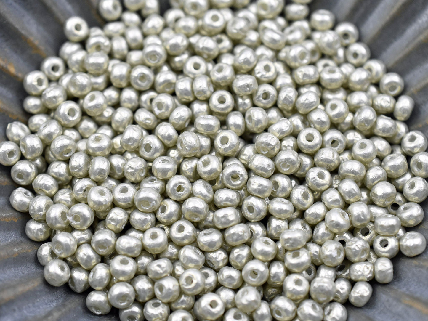 Silver Seed Beads - 6/0 Seed Beads - Silver Spacer Beads - Miyuki Beads - Baroque Seed Beads - 4" Tube - 7.6 grams (4406)