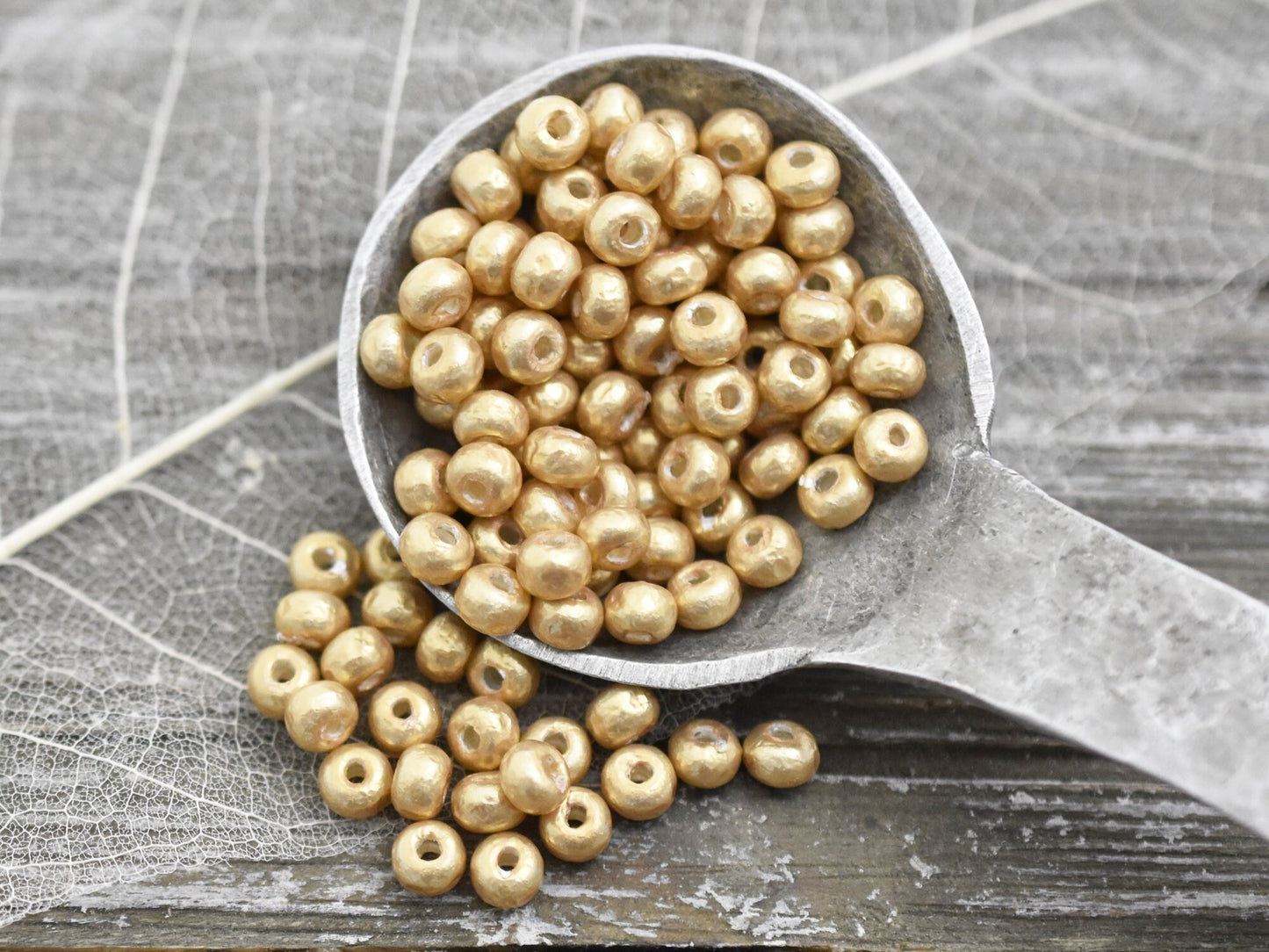 Baroque Pearls - Silver Seed Beads - 6/0 Seed Beads - Gold Spacer Beads - Miyuki Beads - Pearl Seed Beads - 4" Tube - 7.6 grams (362)