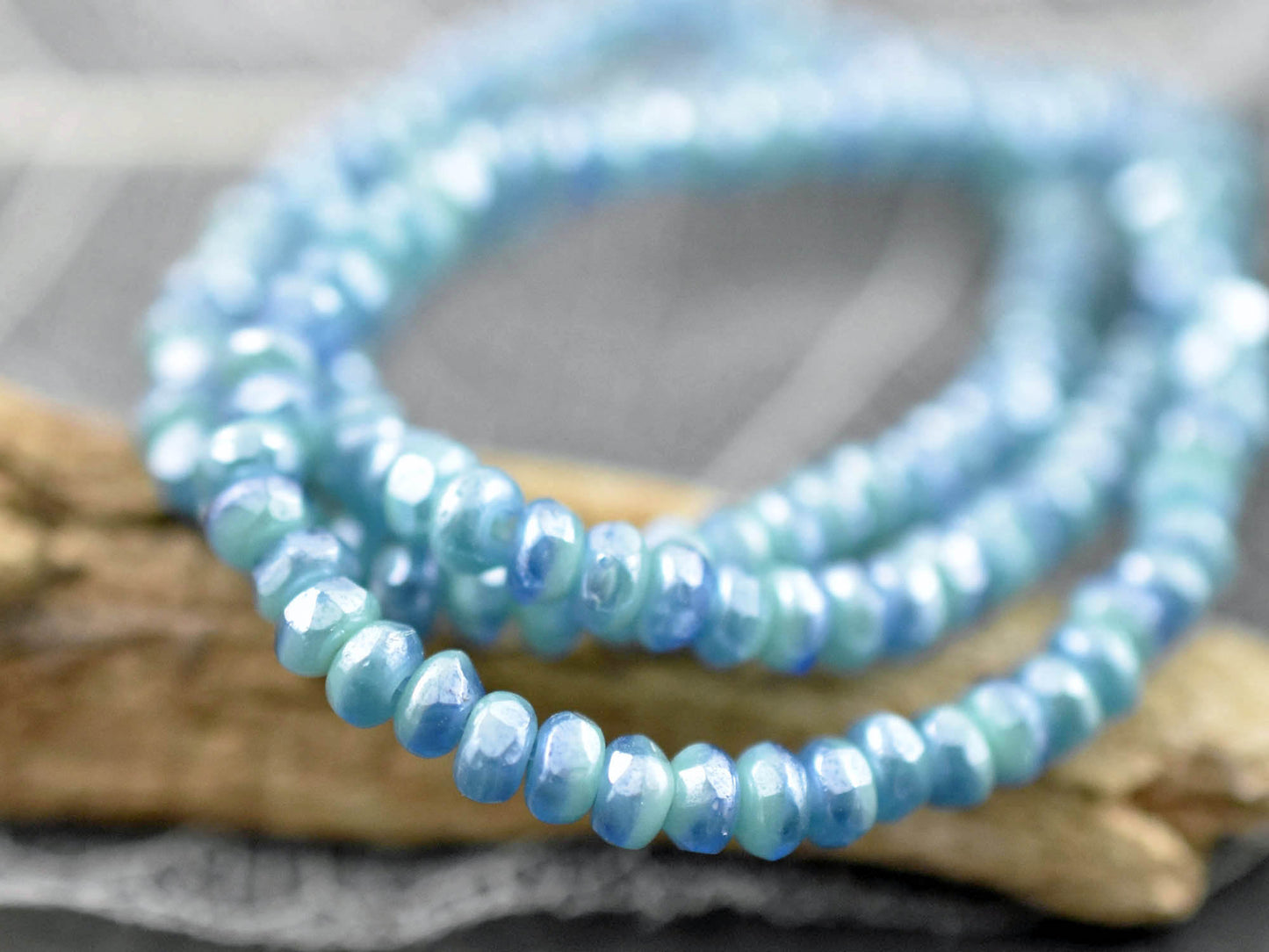 Czech Glass Beads - Micro Spacers - Spacer Beads - Blue Spacer Bead - Glass Spacers - 2x3mm - 50pcs - (2538)