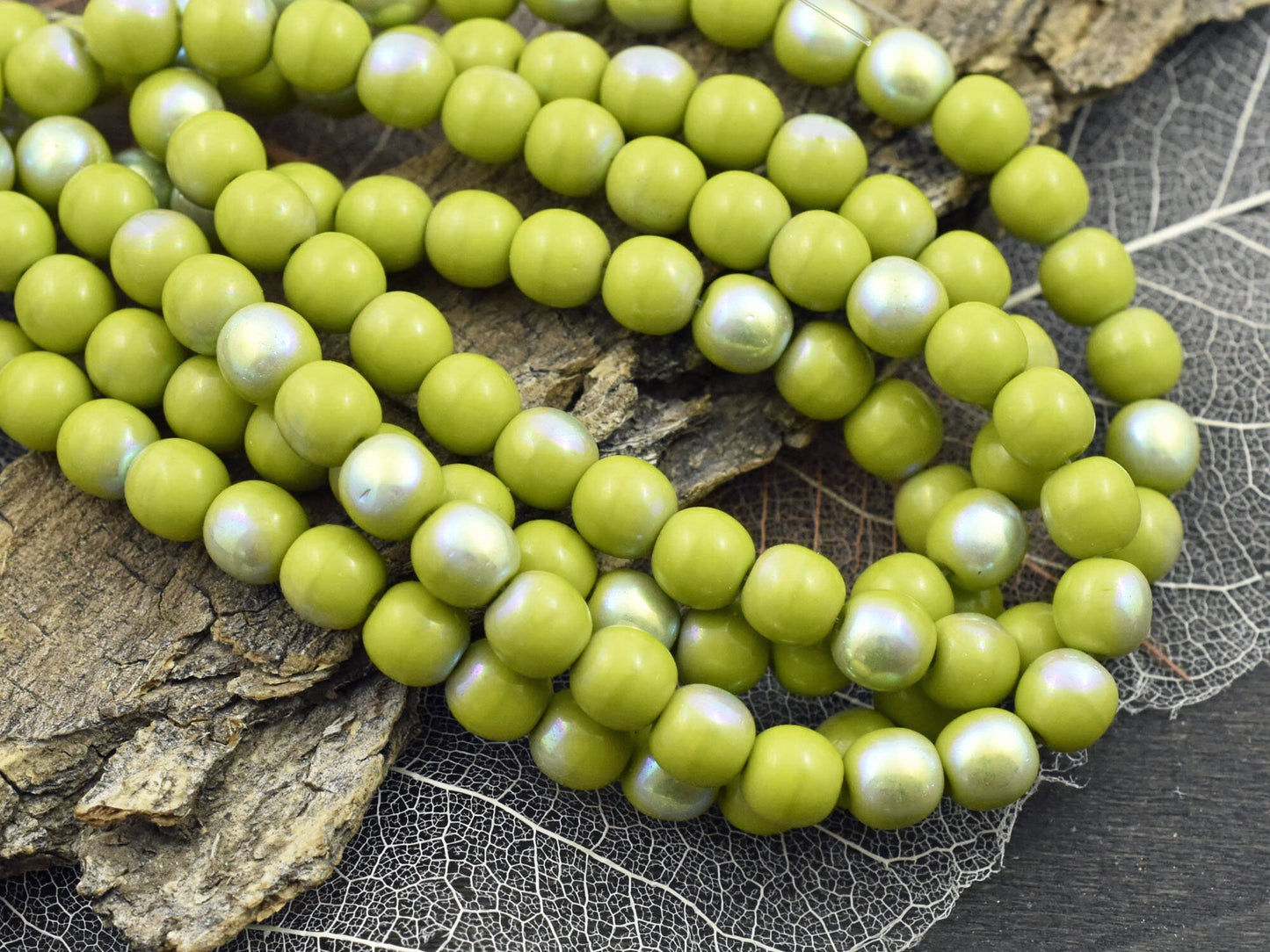 Czech Glass Beads - Round Beads - 6mm Beads - Druk Beads - 6mm - 30pcs - (693)