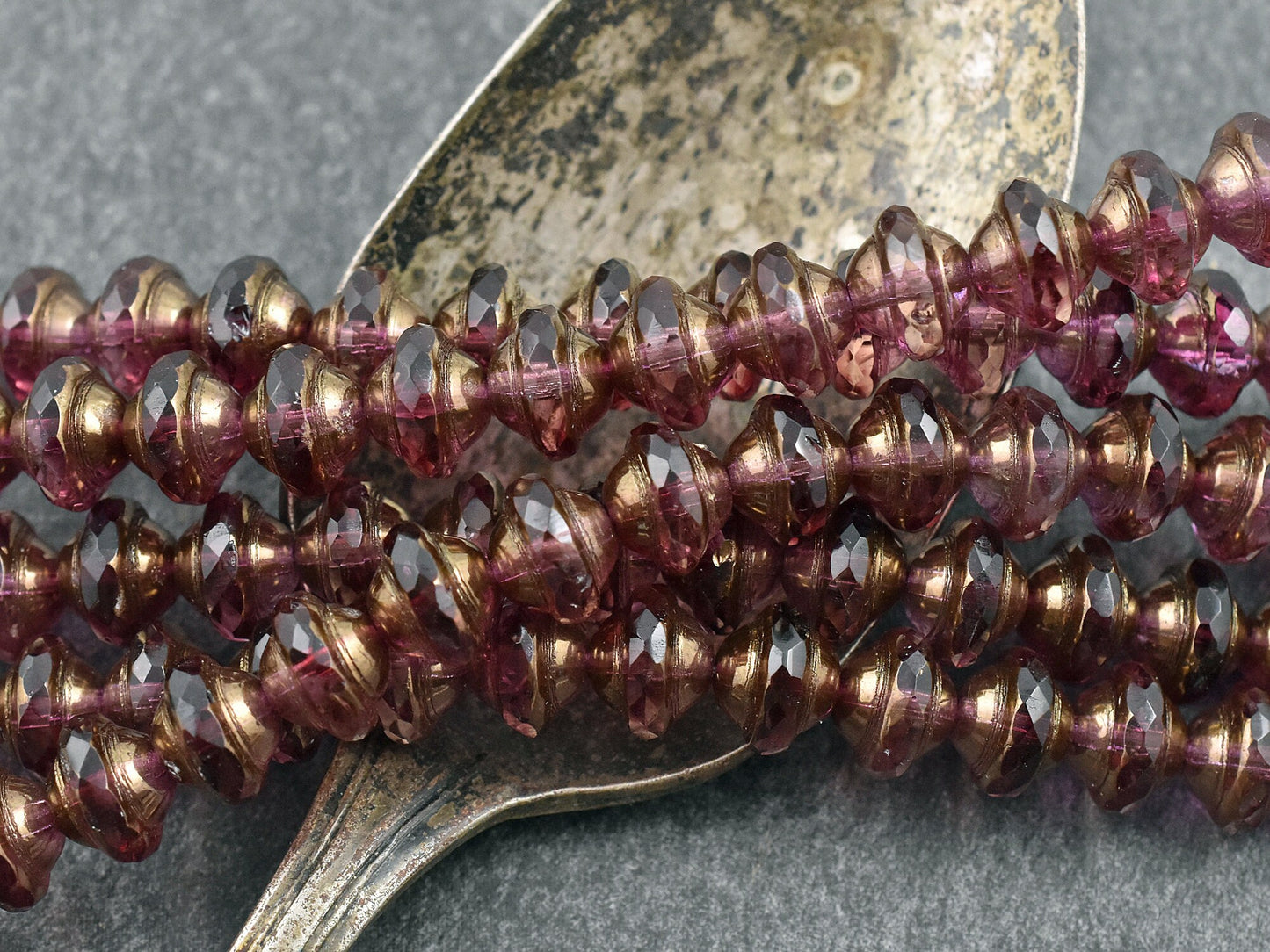 Czech Glass Beads - Saturn Beads - Planet Beads - Picasso Beads - 15pcs - 10x8mm - (6176)