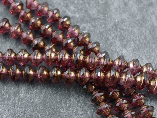 Czech Glass Beads - Saturn Beads - Planet Beads - Picasso Beads - 15pcs - 10x8mm - (6176)
