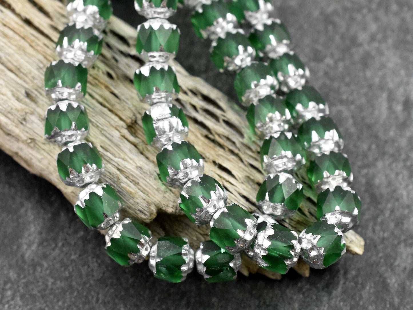 Czech Glass Beads - Cathedral Beads - Picasso Beads - New Czech Beads - Fire Polish Beads - 20pcs - 6mm - (3168)