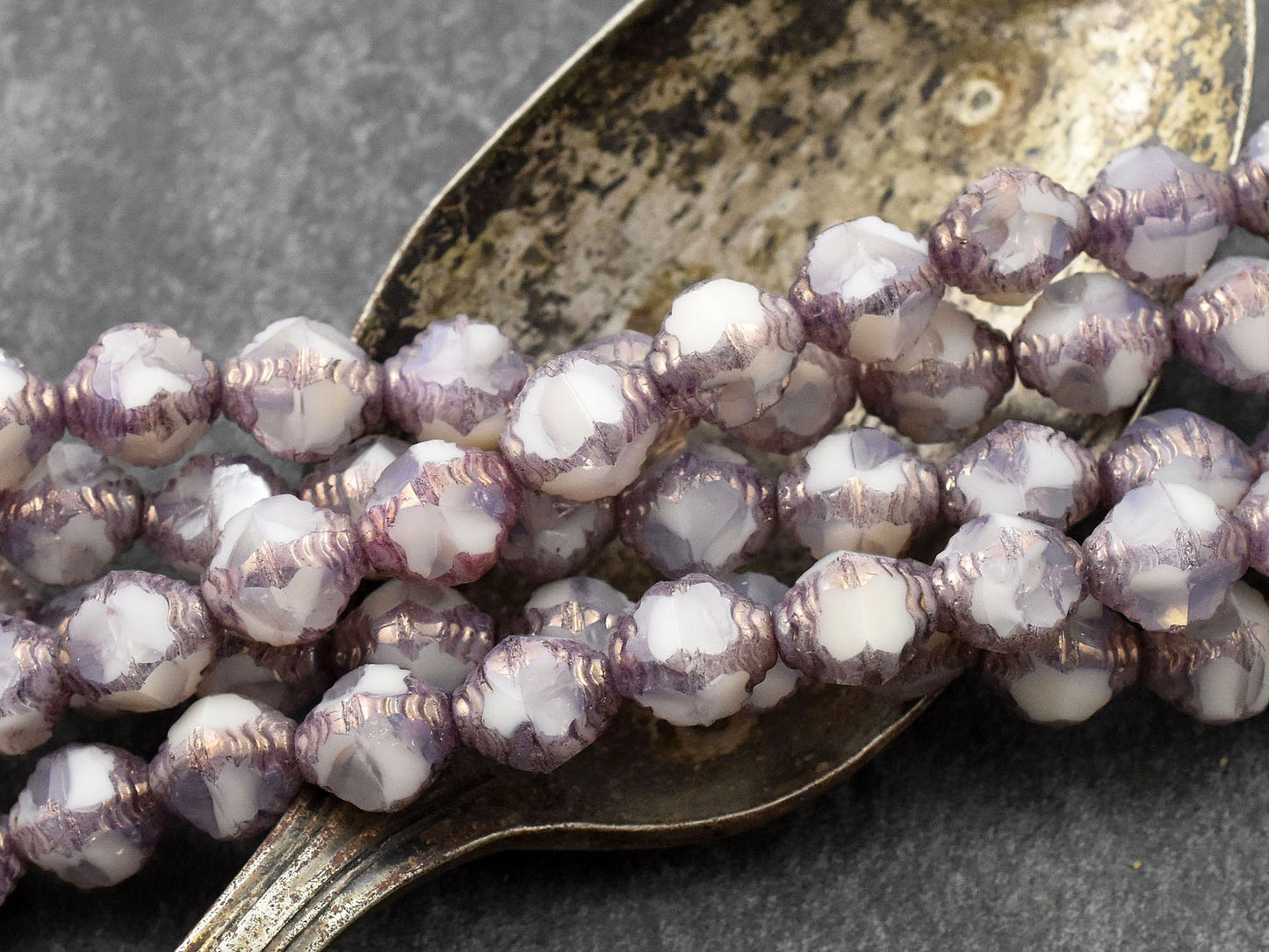 Czech Glass Beads - Picasso Beads - Bicone Beads - Faceted Beads - 10x8mm - 15pcs - (B123)