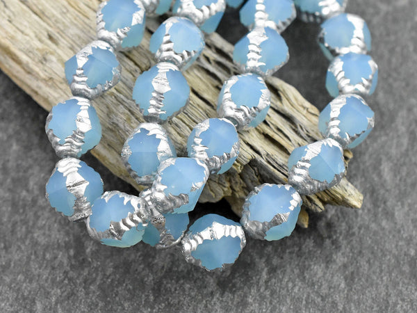 Czech Glass Beads - Picasso Beads - Bicone Beads - Faceted Beads - 10x8mm - 15pcs - (4348)