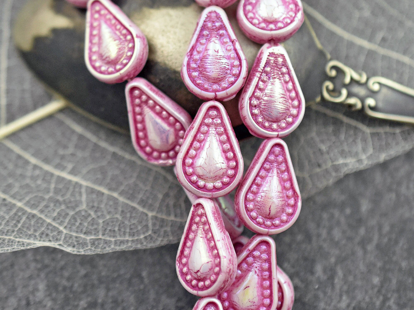 Czech Glass Beads - Teardrop Beads - Tear Drop Beads - 10pcs - 14x10mm - (5345)