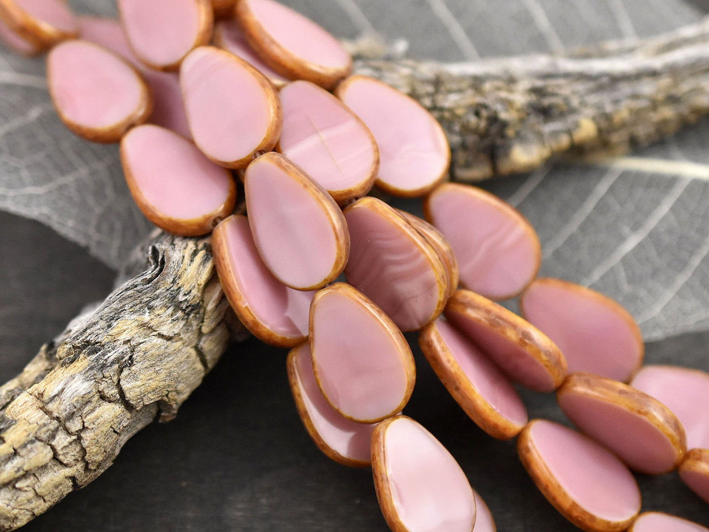 Picasso Beads - Czech Glass Beads - Teardrop Beads - Tear Drop Beads - 8pcs - 12x18mm - (3037)