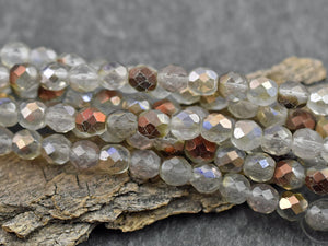 Czech Glass Beads - Round Beads - 8mm Beads - Fire Polish Beads - Copper Beads - 16pcs (3709)