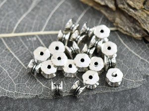 Bead Caps - End Caps - Spacer Beads - Metal Beads - Metal Spacers - Double Sided - 7x5mm - 50pcs - (2379)