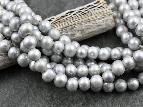 Large Hole Beads - Pearl Beads - Freshwater Pearls - Baroque Pearl Beads - Large Hole Pearls - 9mm - 8 inch strand - (A632)