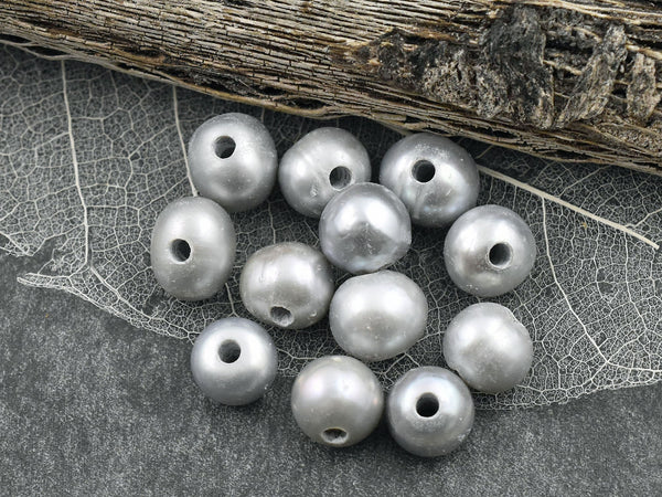 Large Hole Beads - Pearl Beads - Freshwater Pearls - Baroque Pearl Beads - Large Hole Pearls - 9mm - 8 inch strand - (A632)