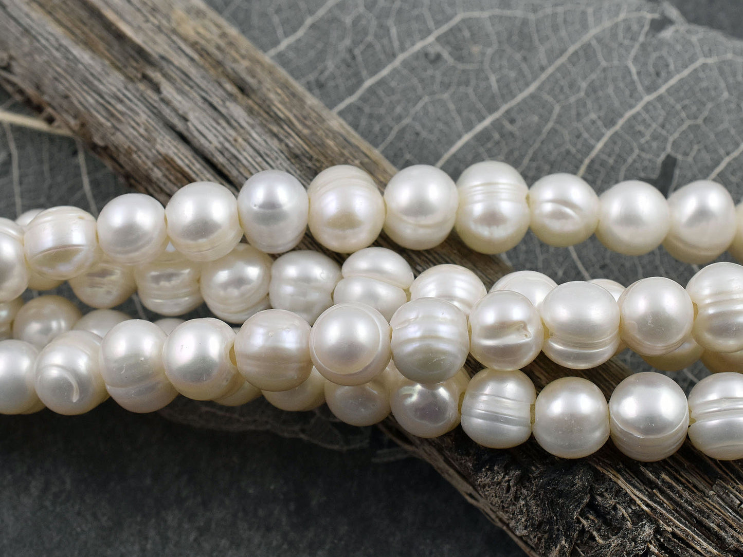 Freshwater Pearls - Large Hole Pearls - Large Hole Beads - Pearl Beads - Baroque Pearl Beads - 9mm - 8 inch strand - (A309)