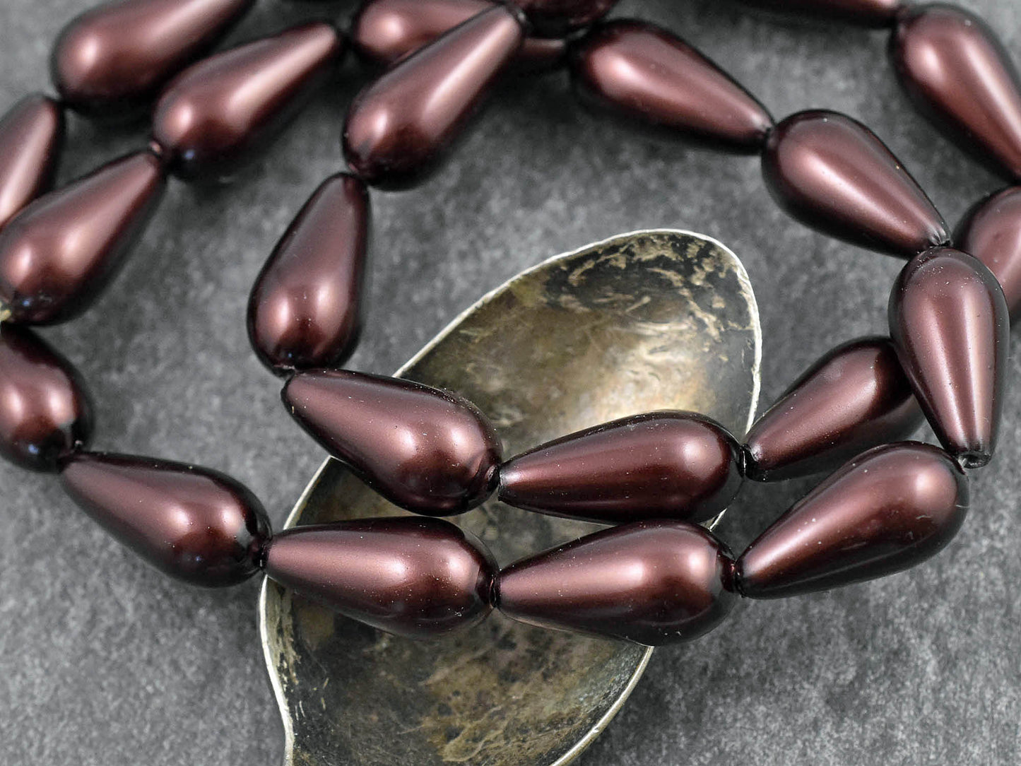 Pearl Beads - Glass Beads - Tear Drop Bead - Wedding Jewelry Beads - 15x8mm - 16" Strand - (2999)